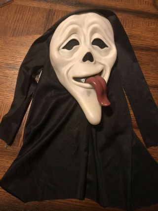 Rare Scream Scary Movie Ghost Face Wassup Mask Tongue Out Easter Unlimited Hood