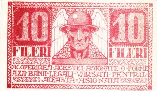 10 Fileri Aunc Banknote From Transylvania/temesvar - Timisoara 1919 Rare
