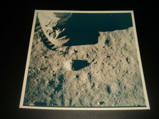Very Uncommon/rare Vtg Nasa Apollo 11 Buzz Aldrin Footprint Photo - A Kodak Paper