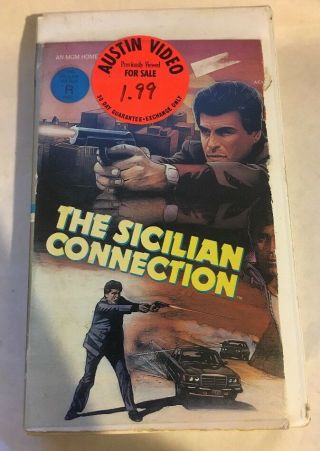 The Sicilian Connection Mgm Rare Vhs Tape Chuck Norris Cut Box Former Rental