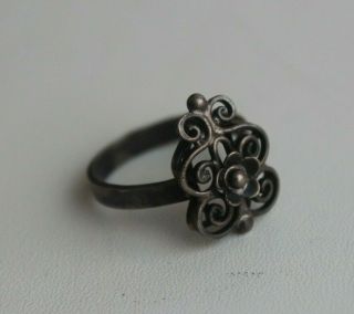 Antique Imperial Russian Silver 84 Ring 19th Century