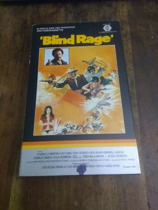 Blind Rage Vhs,  Mgm/ua Big Box,  1976,  Leo Fong Rare