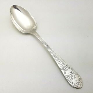 Antique Victorian 1878 Newcastle Solid Sterling Silver Dessert Spoon 40.  5g