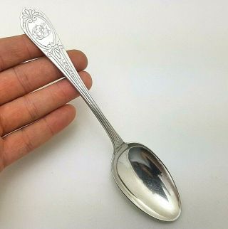 Antique Victorian 1878 Newcastle Solid Sterling Silver Dessert Spoon 40.  5g 2