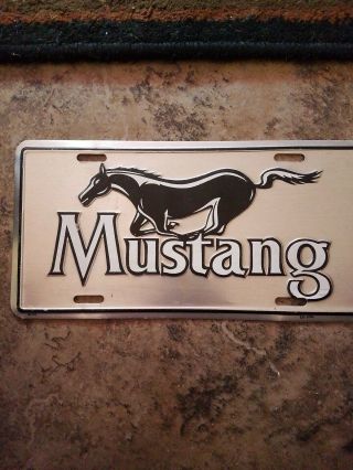 Embossed Rare Mustang License Plate Front