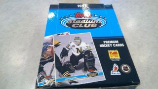 Rare 1991 - 92 Topps Stadium Club Hockey Wax Box - 36 Packs - Jagr ??