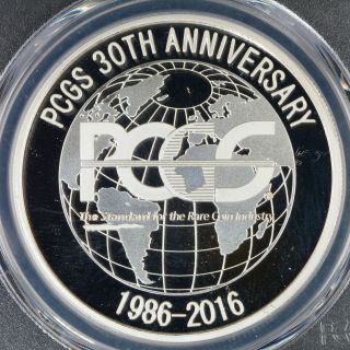Pcgs Commemorative Medal 30 Years Anniversary 2016 Rare Proof