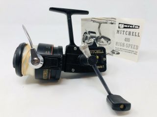Vintage Mitchell 4450z Spinning Reel Black Fishing Reel