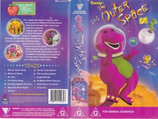 Barney In Outer Space Video Vhs Video Pal A Rare Find
