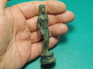Circa 100 - 400 Ad Roman Era Bronze Goddess Diana Statuette Great Detail