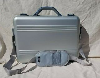 Thin Mezzi Aluminum Hard Briefcase Silver Laptop (rare) With Strap And No Key