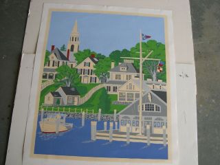 Eric Holch Rare Signed,  Silkscreen “edgartown” Limited Edition 186/325