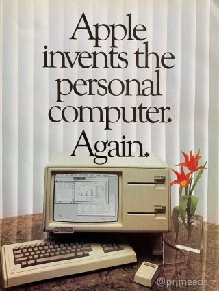 1983 Apple Invents The Personal Computer Again Lisa Rare Vintage 9 Page Print Ad