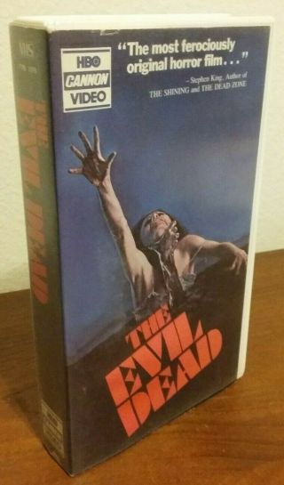 Evil Dead Hbo Cannon Clam Shell Vhs Rare Horror Big Box