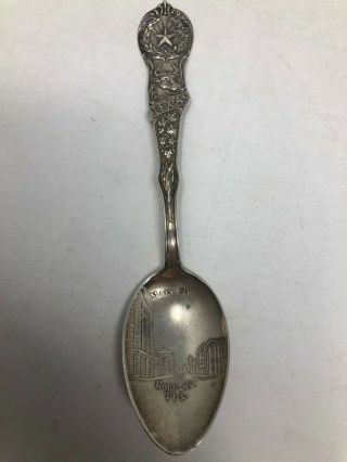 Watson Sterling Silver Souvenir Spoon Main Street Houston Texas