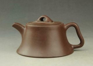 Chinese Antique Old Yixing Purple Sands Hand - Carved Teapot B02