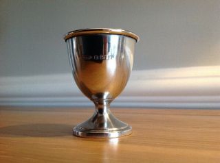 Hallmarked Antique Solid Silver Egg Cup - James Woods & Son Birmingham