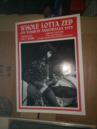 Led Zeppelin _super Rare_ Whole Lotta Zep 1972 Australia Tour Photo Book Program