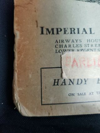 Very Rare Imperial Airways Flying Map London Paris Route 1925 with Advertising 3