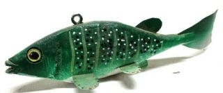 Vintage Clifford Peterson Perch Folk Art Fish Spearing Decoy Ice Fishing Lure