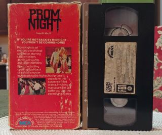 Prom Night VHS Horror MCA Release Rare Jamie Lee Curtis 3