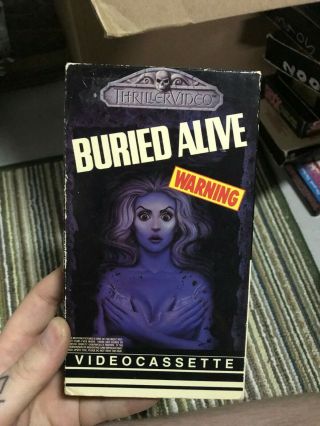 Buried Alive Thriller Video Horror Sov Slasher Rare Oop Vhs Big Box Slip