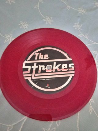 Indie The Strokes Last Nite Red Colored 7 " Vinyl Record Single Bmg 2002 Rare
