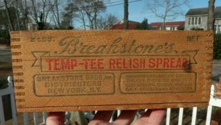 Vintage Advertising Wooden Breakstone 
