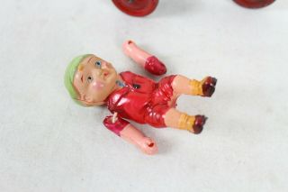 Vintage 1940 ' s Japan Celluloid Boy on Tin Tricycle Wind Up Toy Rare 3