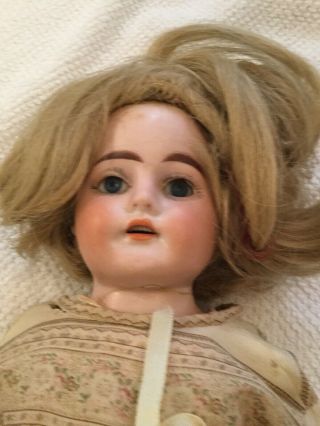 Vintage 1920s Germany Heubach Koppelsdorf 275 Bisque Leather Body Girl Doll 15 