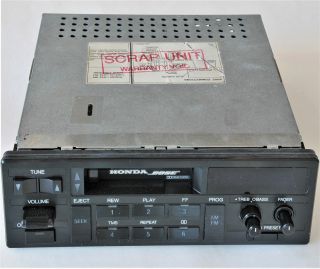 Honda Oem Bose Am / Fm Radio Stereo Cassette Made By Alpine 1986 - 88 Rare - As - Is