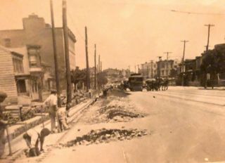 Rare 1913 Elmhurst Queens Trolley Photograph Near 31st Street