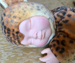 2000 Anne Geddes Baby Leopards Bean Bag Plush Doll.