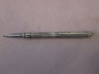 Antique Sterling Silver Sliding Dip Pen & Propelling Pencil Combination