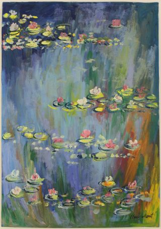 Claude Monet Signed Unique Rare Oil Painting On Cardboard,  Manet,  Picasso Era