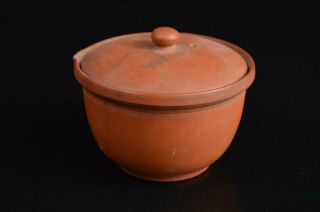 T8946: Japanese Tokoname - Ware Brown Pottery Tea Pot Houhin Kyusu Sencha