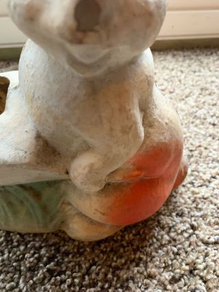 ANTIQUE PAPER MACHE BUNNY RABBIT CANDY CONTAINER Near Very Old German 2