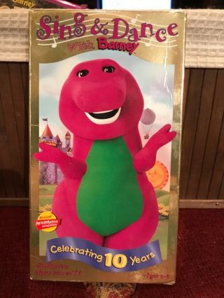Barney’s Sing And Dance With Barney Vhs Video Rare Edition Children Classic`