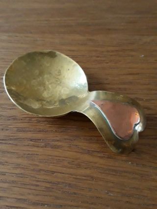 Arts And Crafts Style Hand Made Hammered Tea Caddy Spoon