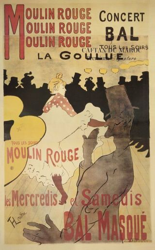 Moulin Rouge La Goulue By Lautrec Art Print Vintage French Theatre Poster 11x14