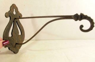 Antique/vintage Cast Iron Victorian Style Wall Hook Extends 8 1/2 " From Wall