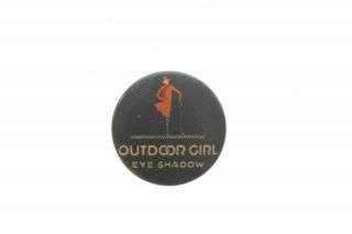 Antique 1930 Outdoor Girl Eye Shadow Makeup Tin