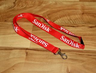 Sandisk Manufacturing Company Very Rare Promo Lanyard Key Holder Collectible
