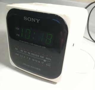 Sony Dream Machine Clock Radio - Alarm Clock W/ Battery Backup Icf - C120