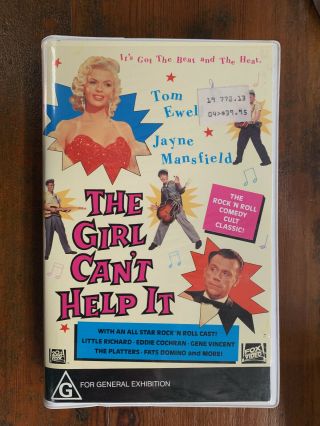 THE GIRL CAN ' T HELP IT rare Australian VHS video 50s rock n roll Jayne Mansfield 2