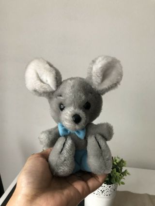 Vintage R Dakin 1981 Grey Rat Mouse Plush Soft Toy Small 14cmtall Collectable
