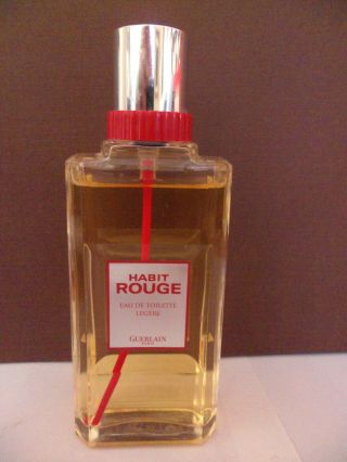 Habit Rouge Legere By Guerlain Eau De Toilette 100 Ml 3.  4 Oz 95 Full Men Rare