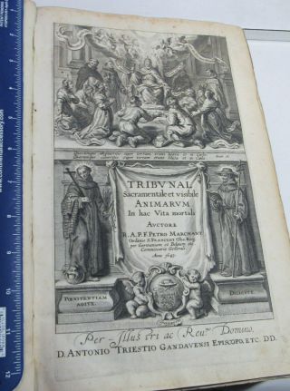 Tribunal Et Visibile Animarum In Mortals/1642/rare 1st Ed.  /petro Marchant/vellum