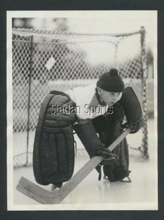 Future Hockey Star - Vintage Rare Press Photo 1929 International News