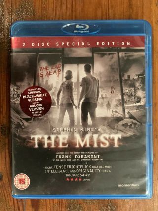 The Mist Rare Uk 2 Disc Blu - Ray Not Dvd Cult Stephen King Horror Epic Monster